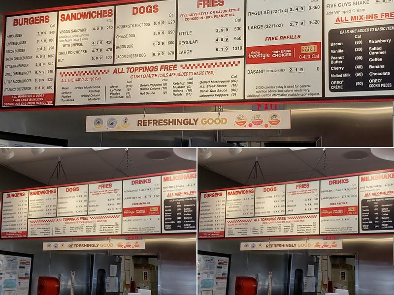Five Guys Menu