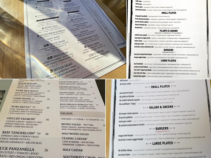 Forage Bistro & Lounge Menu