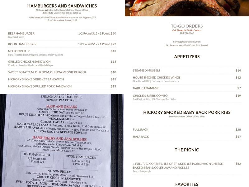 Knotty Pine Menu