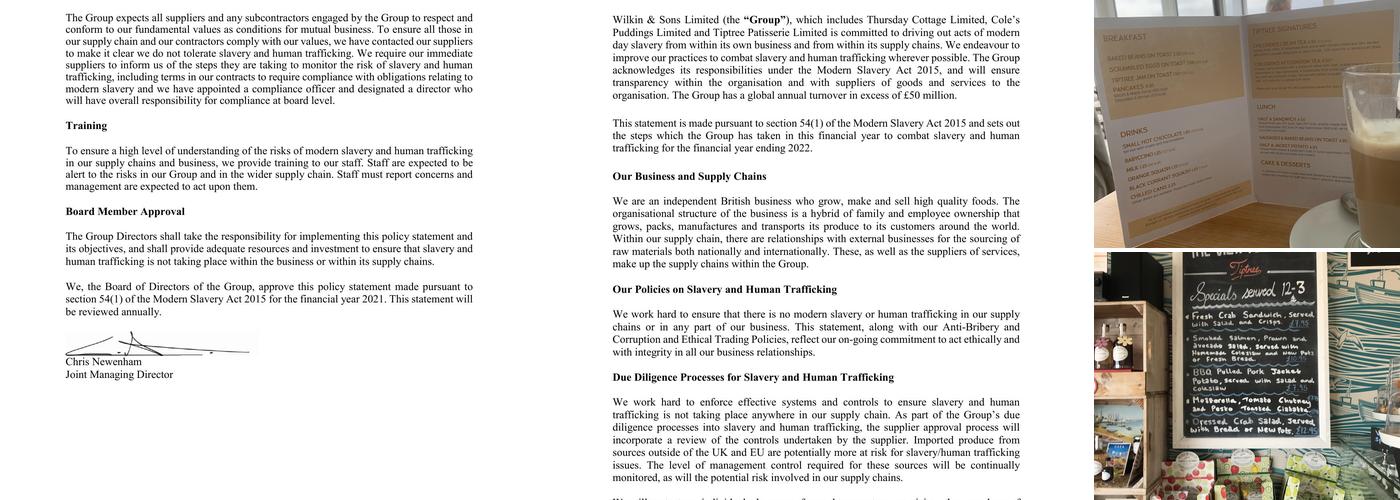 Osea View Café Bar Menu