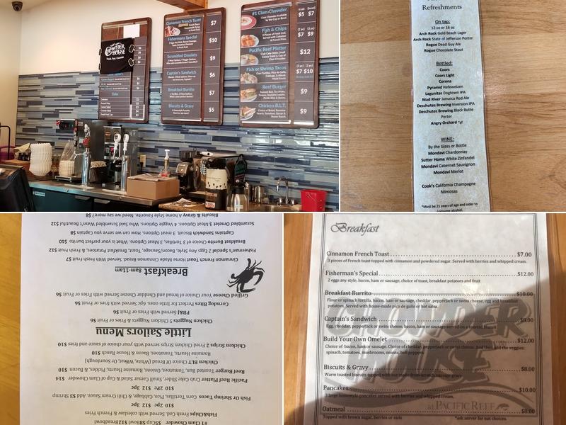 Chowder House at Pacific Reef Menu