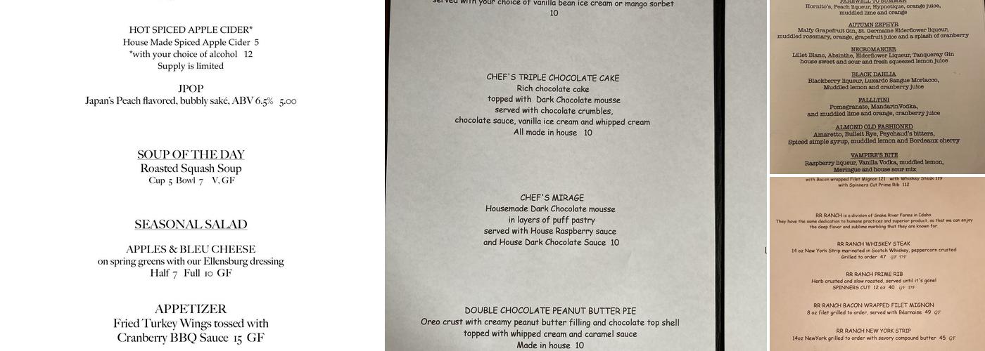 Spinner's Menu
