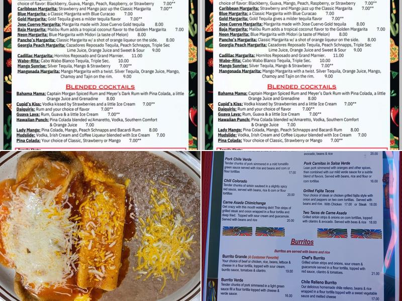 Pancho's Restaurant and Bar Menu