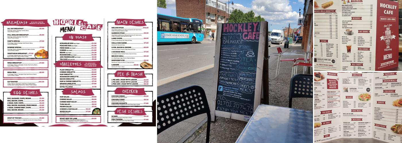 Hockley Cafe Menu