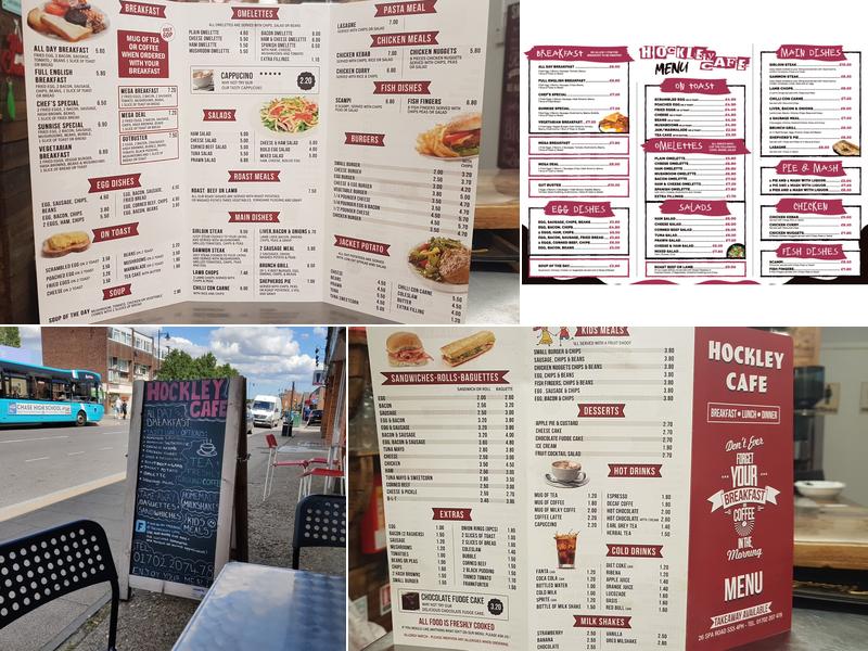 Hockley Cafe Menu