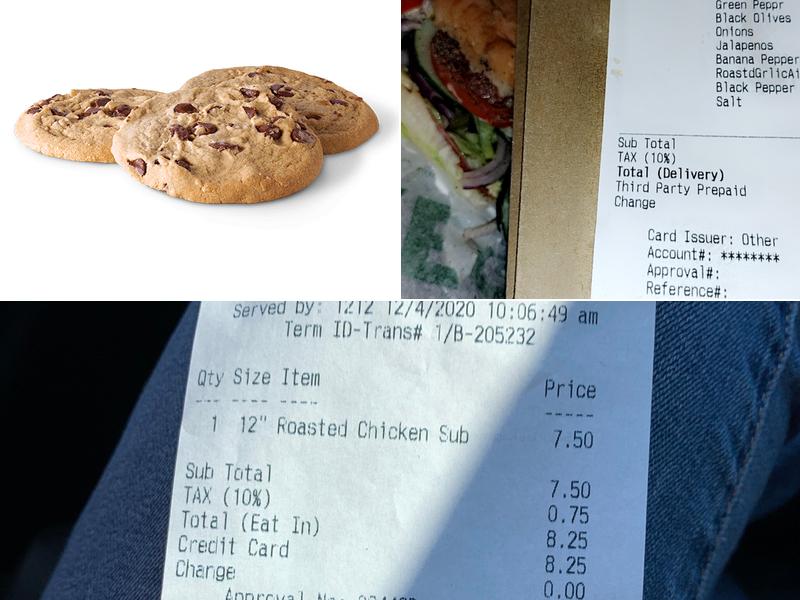 Subway Menu
