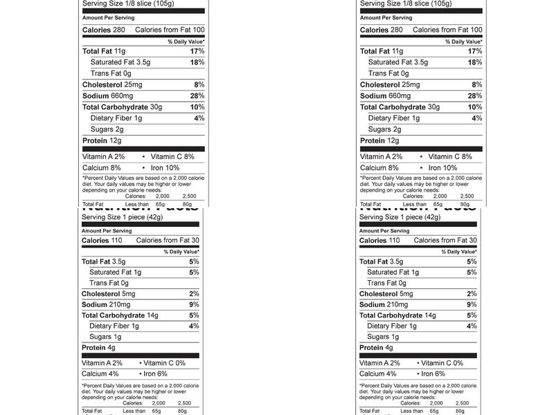 Simple Simon's Pizza Menu