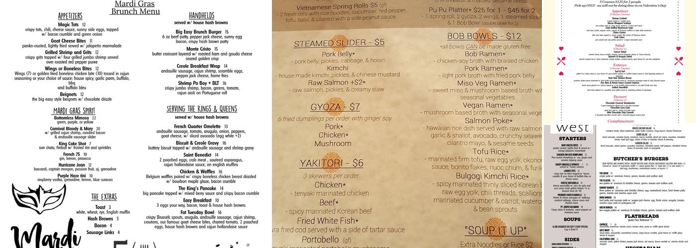 50 West Menu