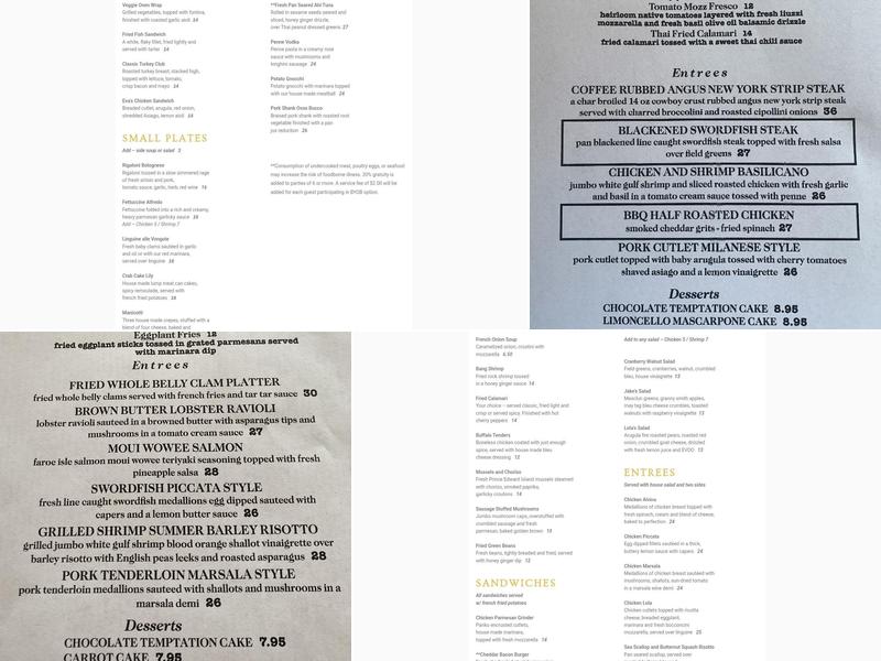 Lola's Bistro & Grill Menu