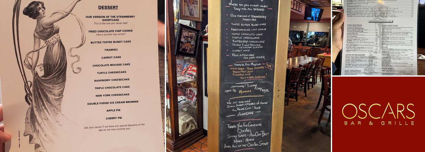 Oscars Bar & Grille Menu