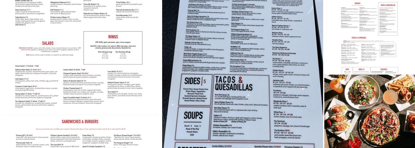 Jonathan's Grille Menu