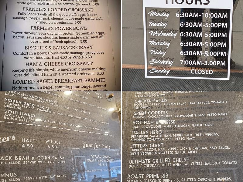 Jitters Coffee House Menu
