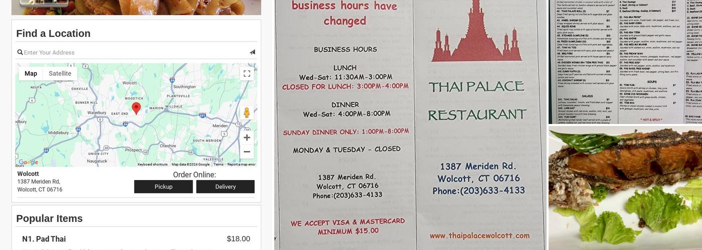 Thai Palace Menu