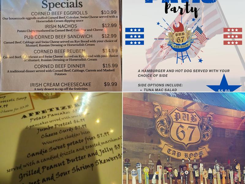 Pub 67 Menu
