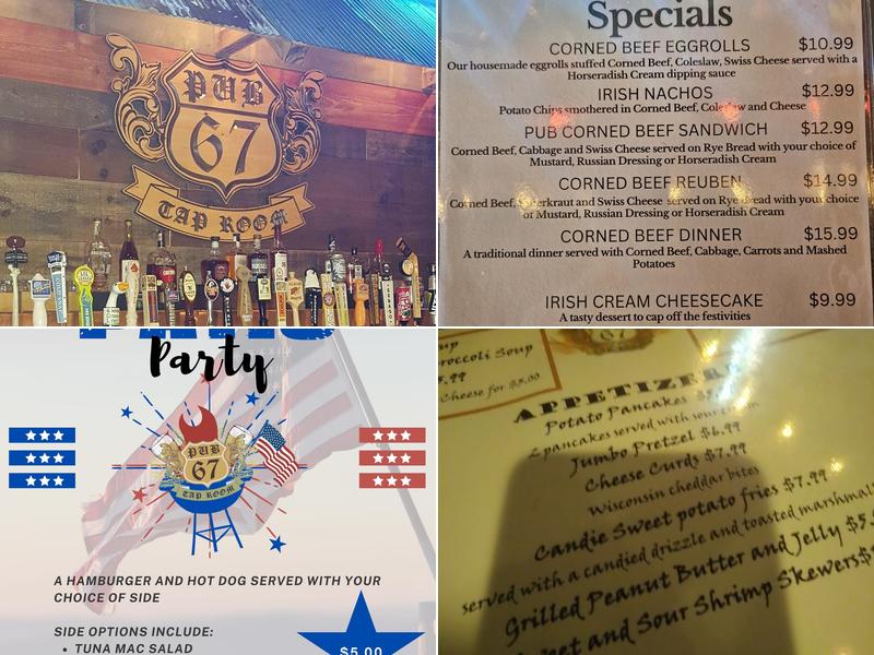 Pub 67 Menu