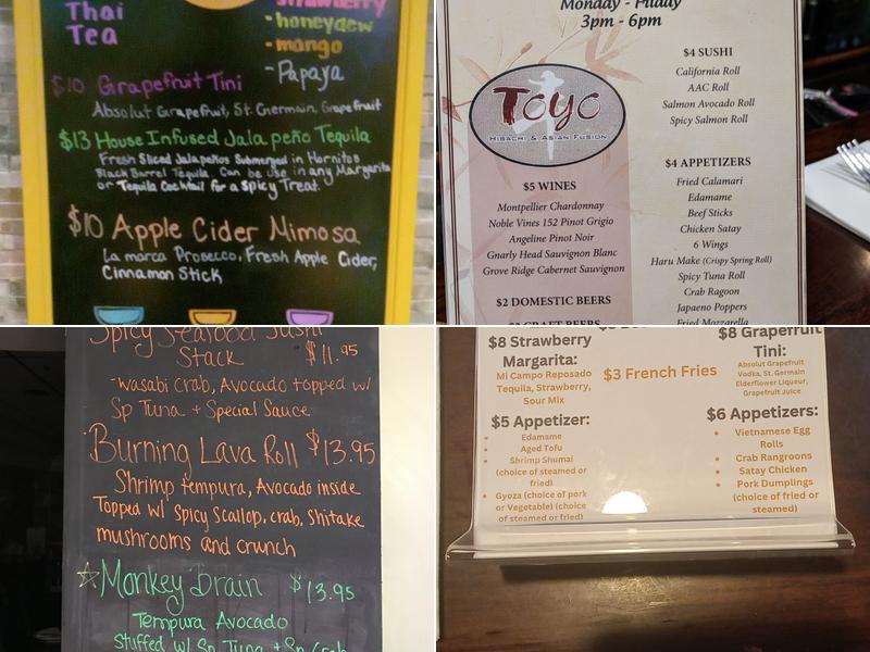 Toyo Hibachi & Asian Fusion Menu