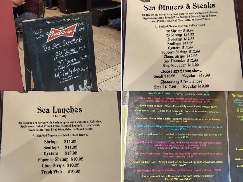 R & R Wing Cafe Menu