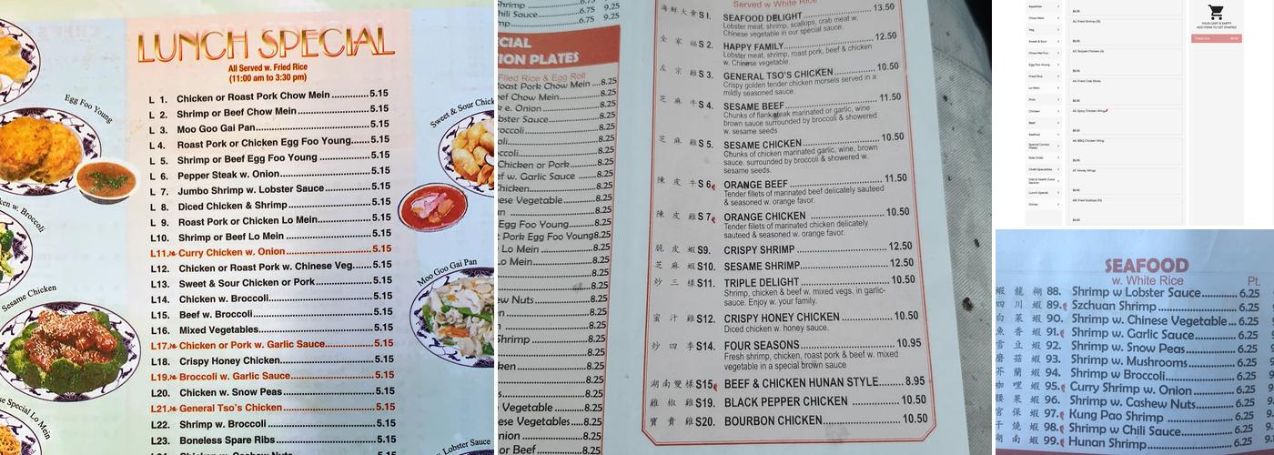 Asian Kitchen Menu