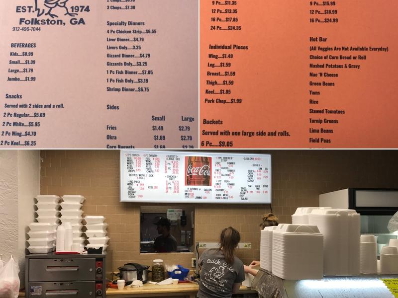 Quick-Chic of Folkston Menu