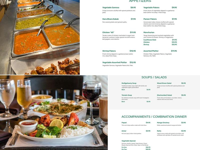 India Garden Restaurant Menu