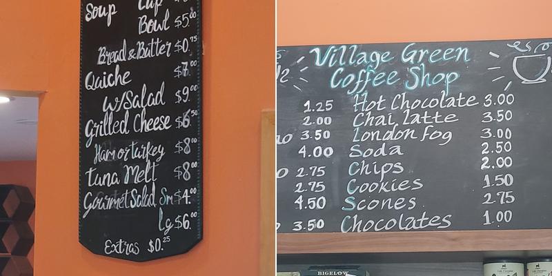 Camphill Coffee Shop Menu