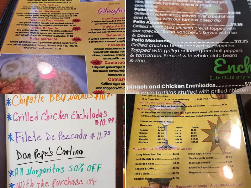 Don Pepe's Mexican Grill Menu