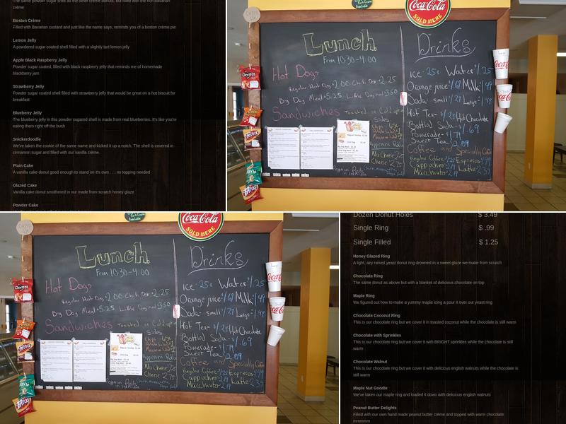 Byrd's House Of Donuts Menu