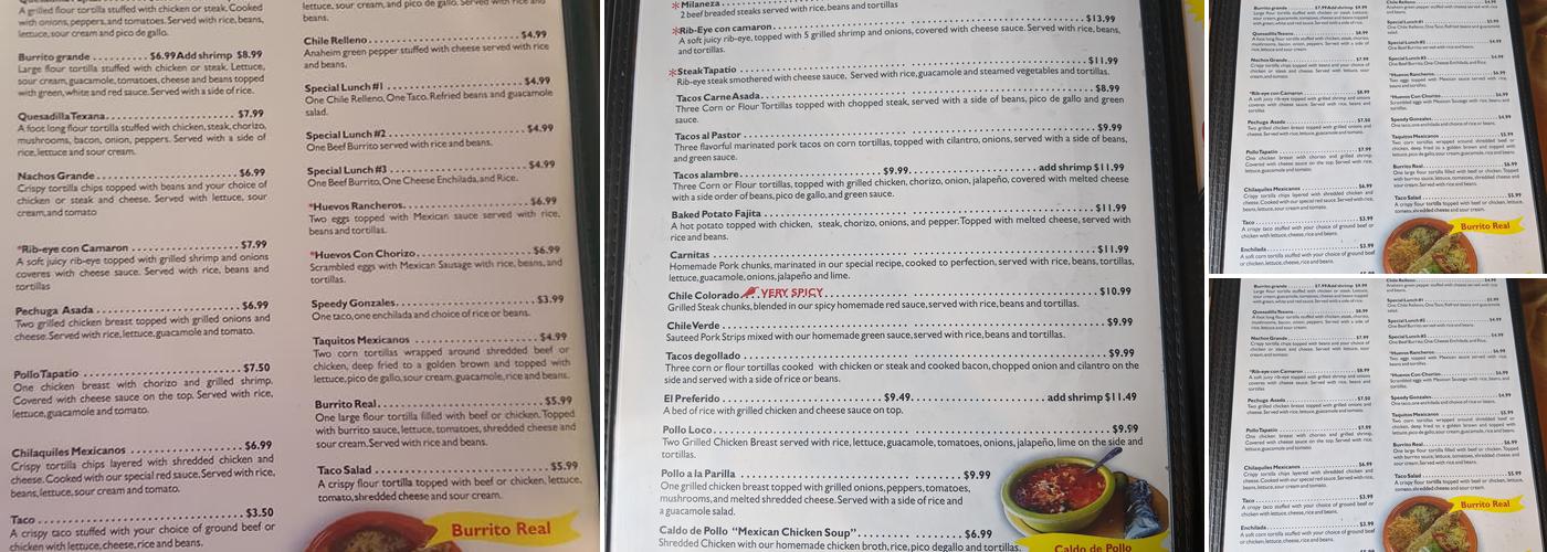 El Guadalajara Menu