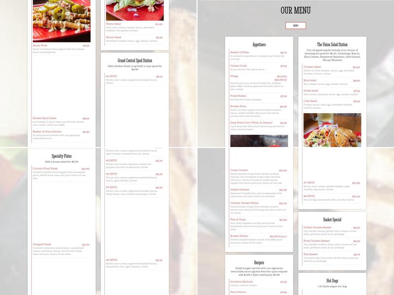 Burger Station 120 Menu