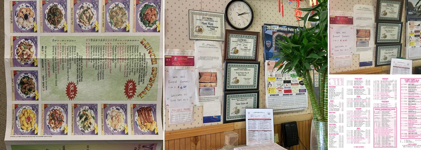 Yum Yum Menu