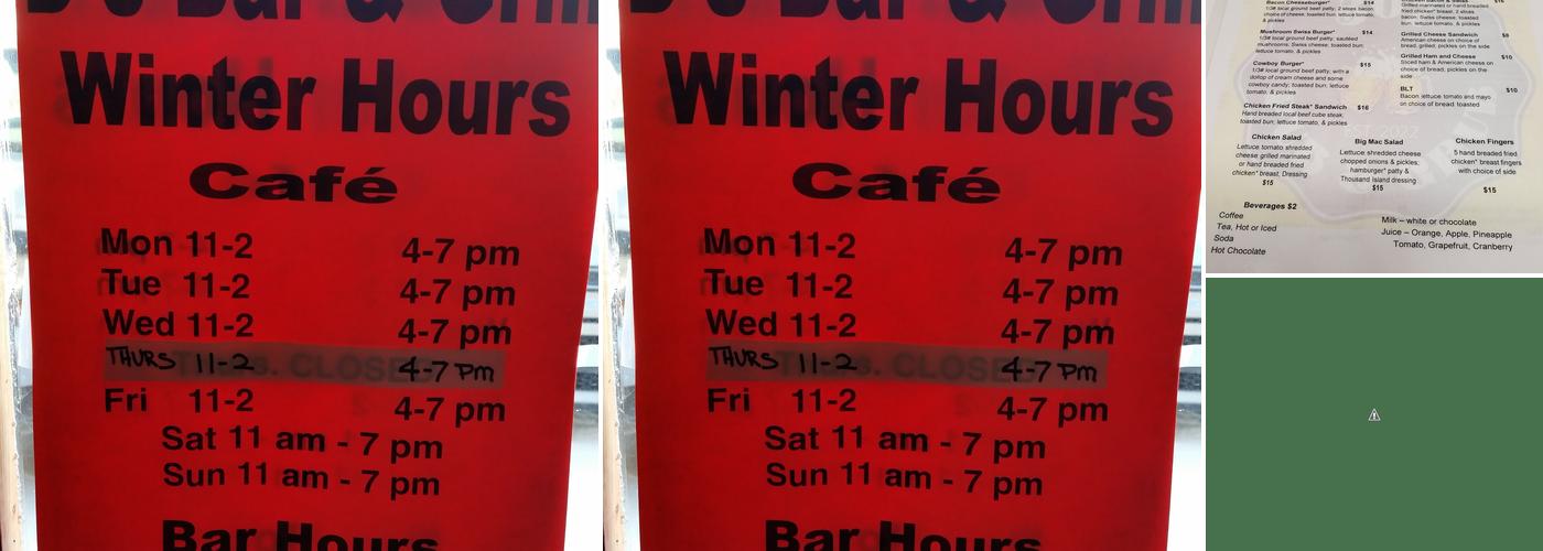 307 Pub & Grub LLC Menu