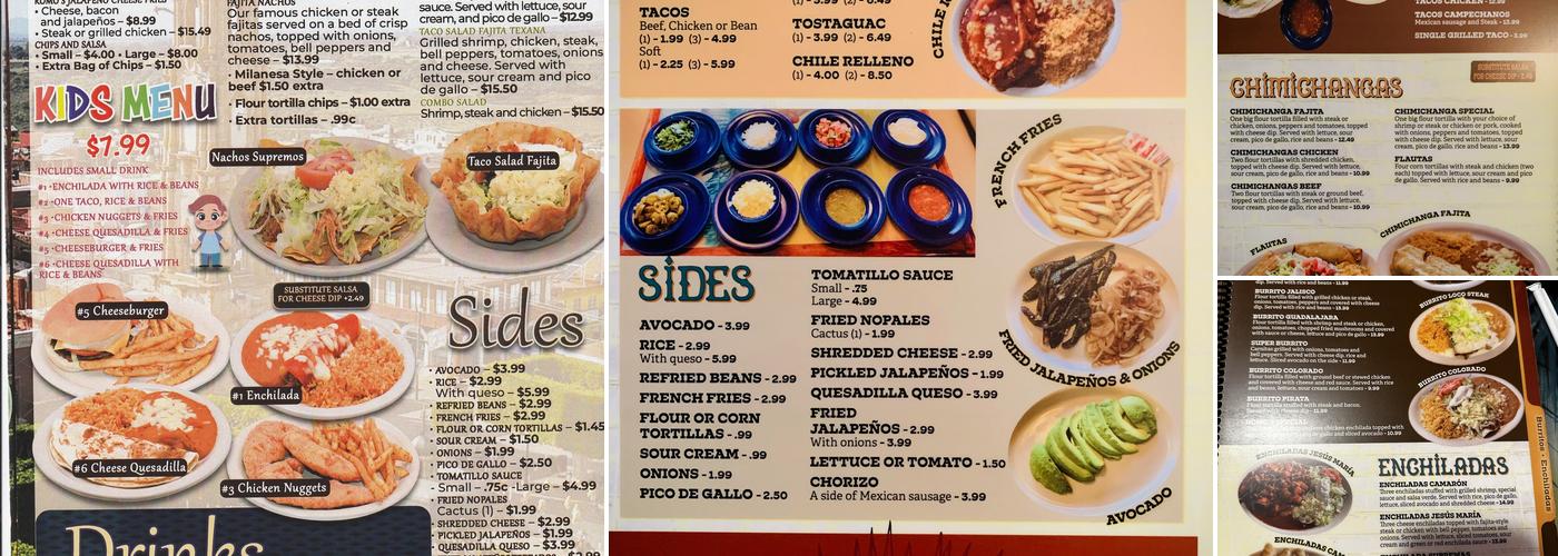 Romo's Mexican Resturant Menu