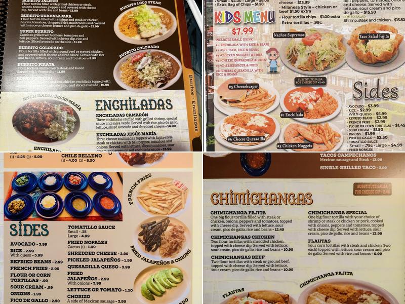 Romo's Mexican Resturant Menu