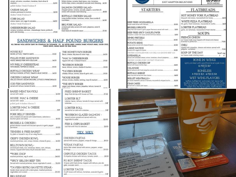 The Tavern On 66 Menu