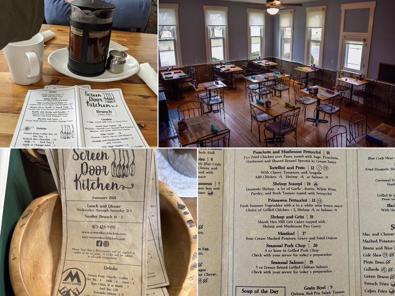 Screen Door Kitchen Menu
