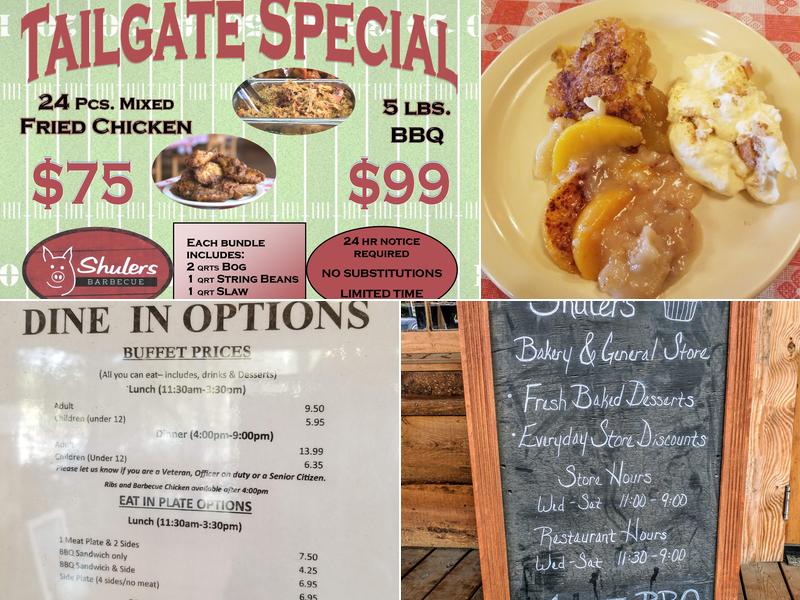 Shuler's BBQ Menu