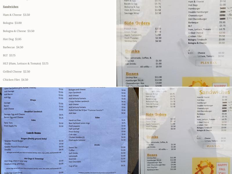 Tony's Grill Menu