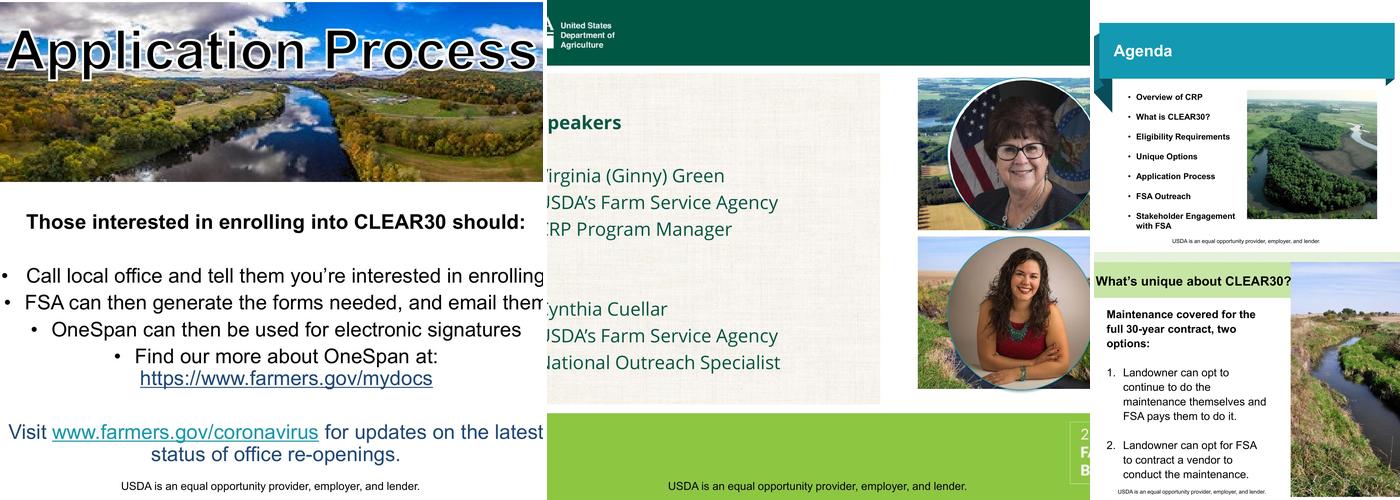 USDA Service Center Menu
