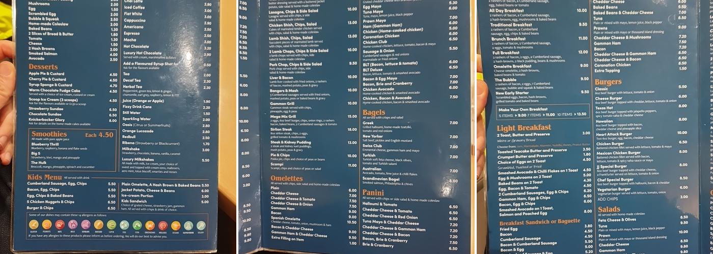 Whitstable Coffee Co Menu