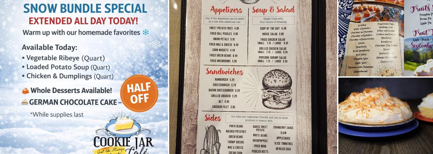 Cookie Jar Cafe Menu