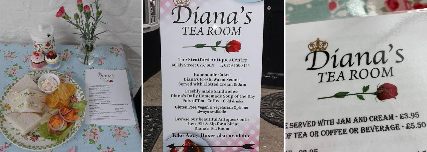 Diana's Tea Room Menu