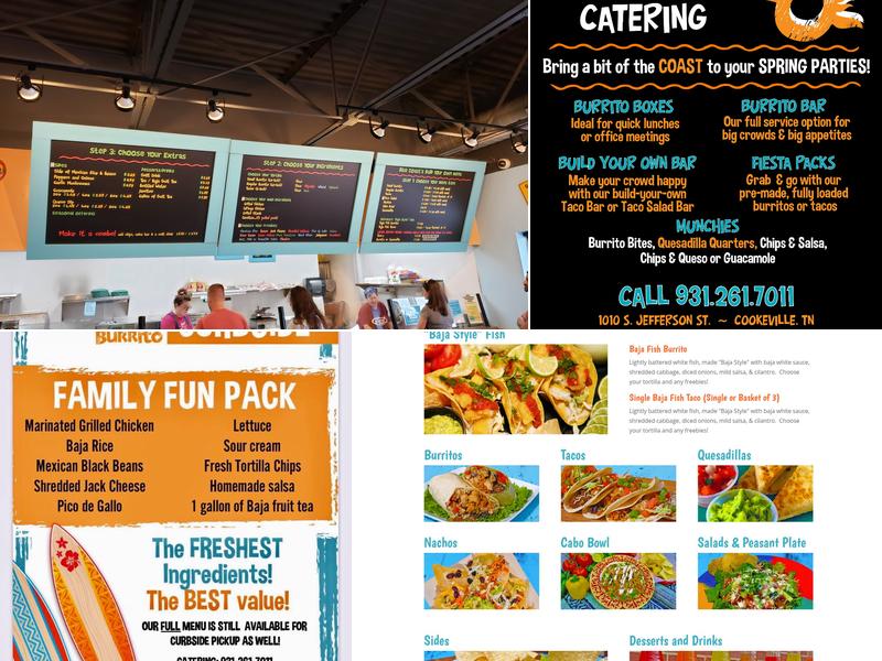 Blue Coast Burrito - Cookeville Menu