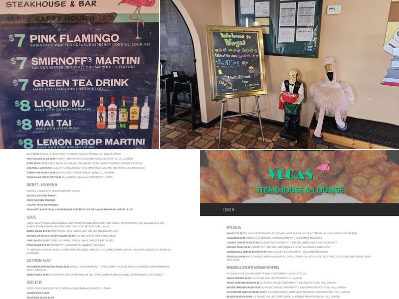 Vegas Steakhouse & Lounge Menu