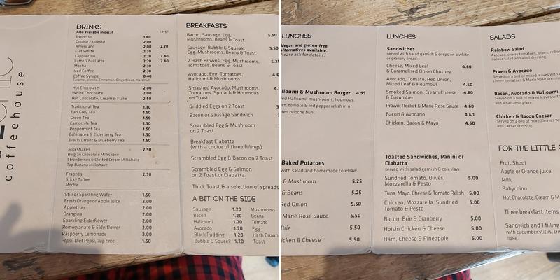 Caféchic Coffee House Menu