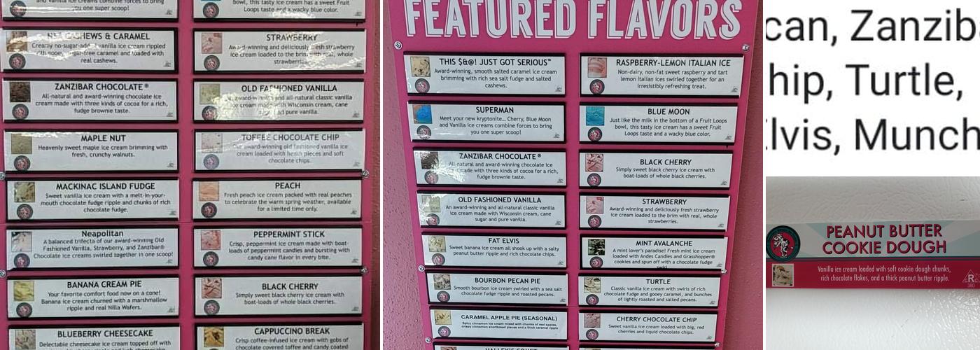 Sweet Addiction Menu