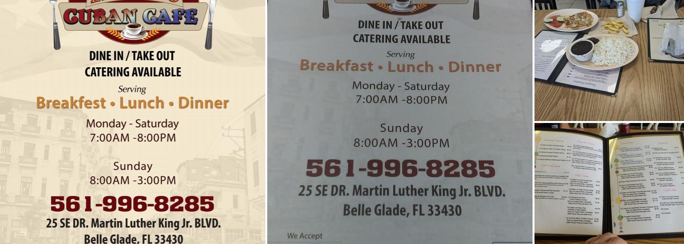 El Prado Cuban Cafe Menu