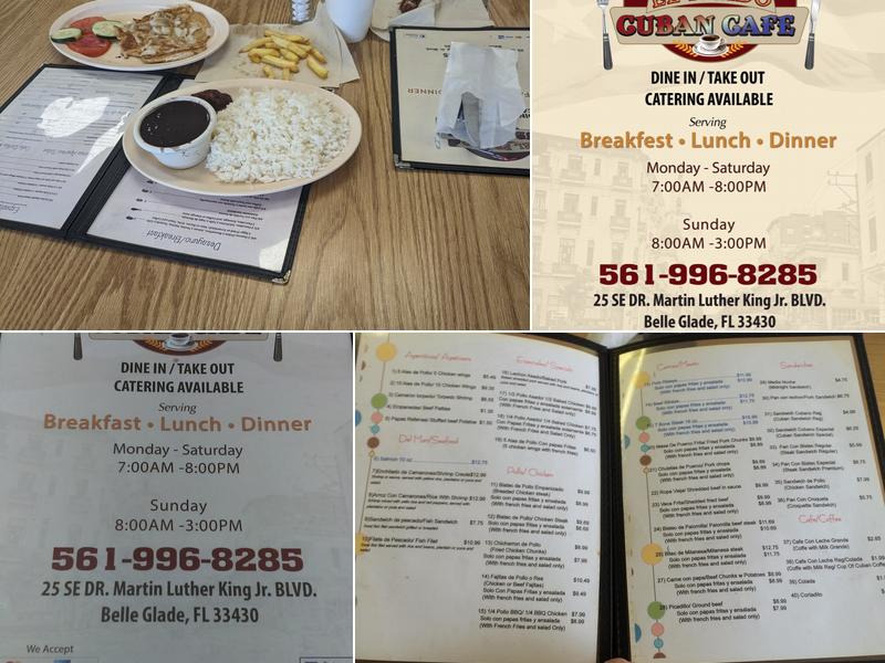 El Prado Cuban Cafe Menu