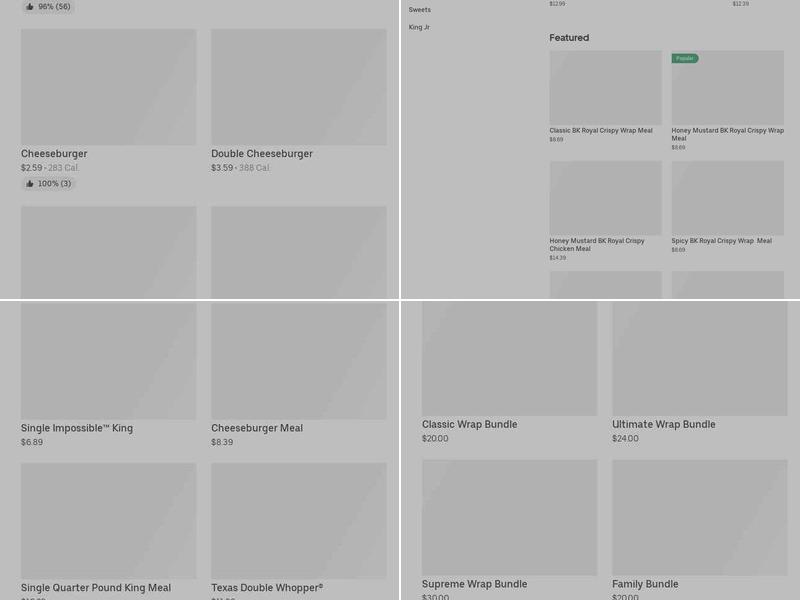 Burger King Menu