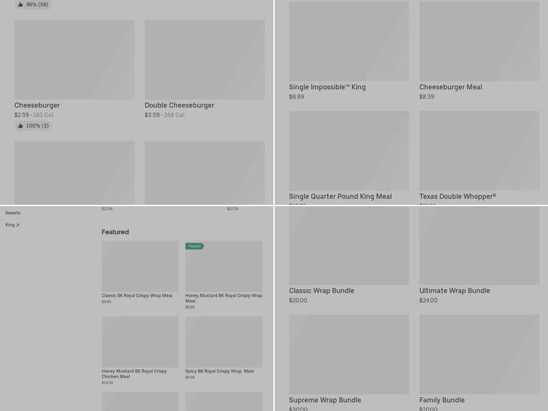 Burger King Menu