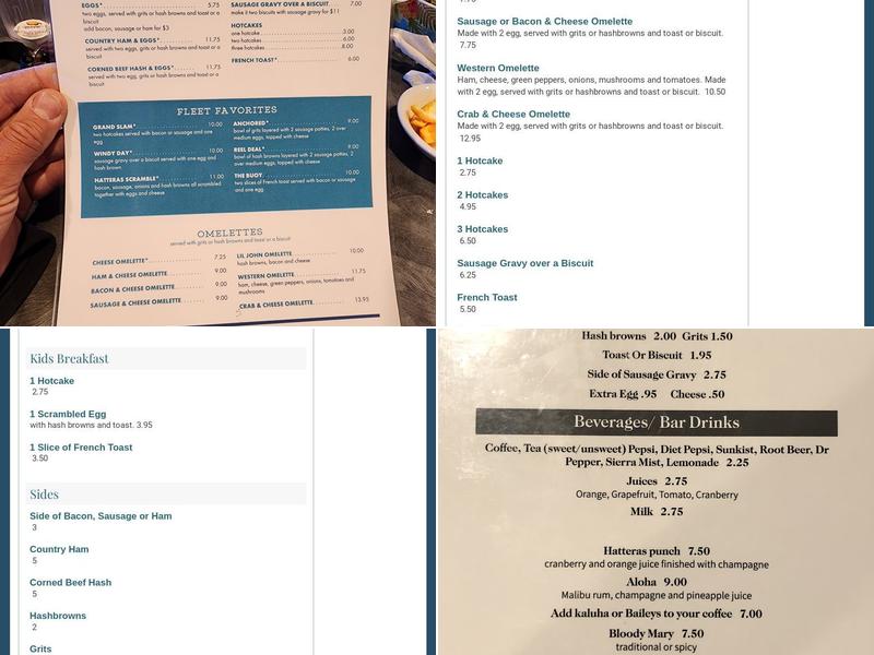 Sonny's Waterfront Restaurant Menu